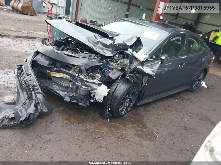 2023 SUBARU WRX VIN JF1VBAF67P9815955 — фото 2