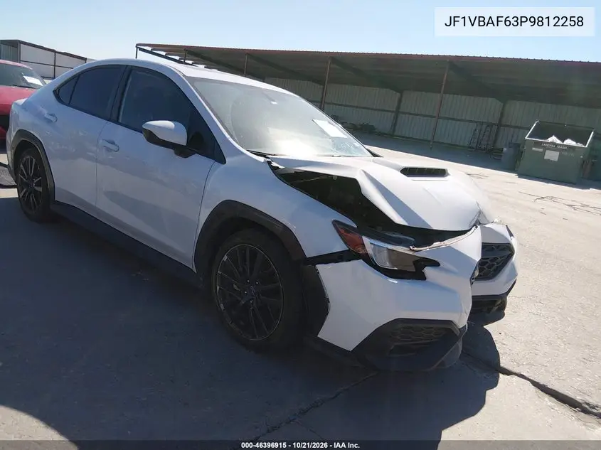 SUBARU WRX 2023, VIN JF1VBAF63P9812258