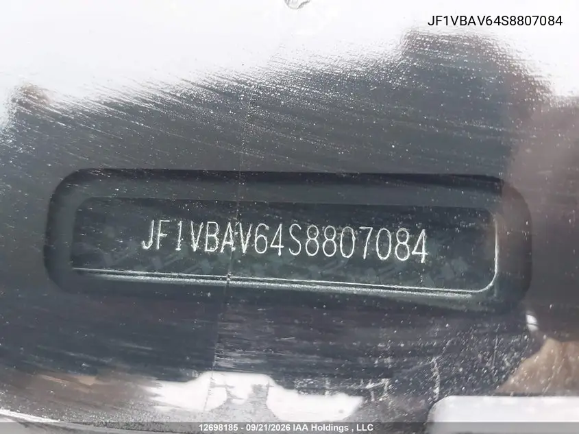2025 SUBARU WRX VIN JF1VBAV64S8807084 — фото 20