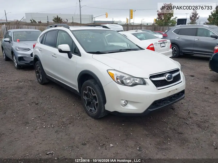 SUBARU XV 2013, VIN JF2GPAKC0D2876733