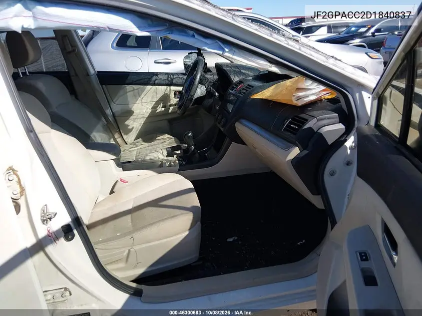 2013 SUBARU XV VIN JF2GPACC2D1840837 — фото 5