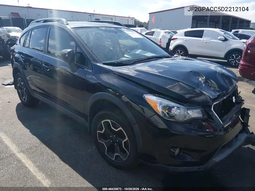 SUBARU XV 2013, VIN JF2GPACC5D2212104