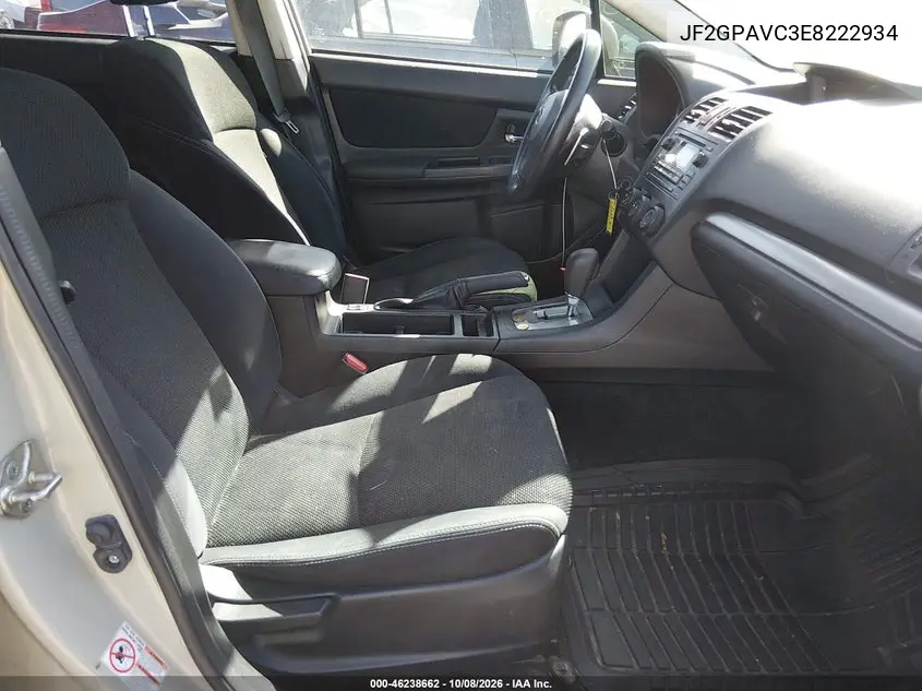 2014 SUBARU XV VIN JF2GPAVC3E8222934 — фото 5