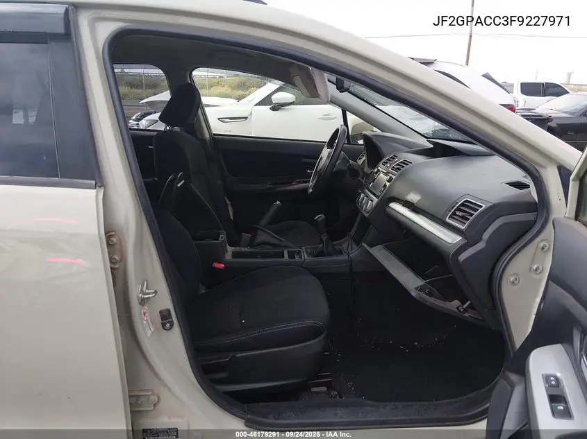 SUBARU XV 2015, VIN JF2GPACC3F9227971