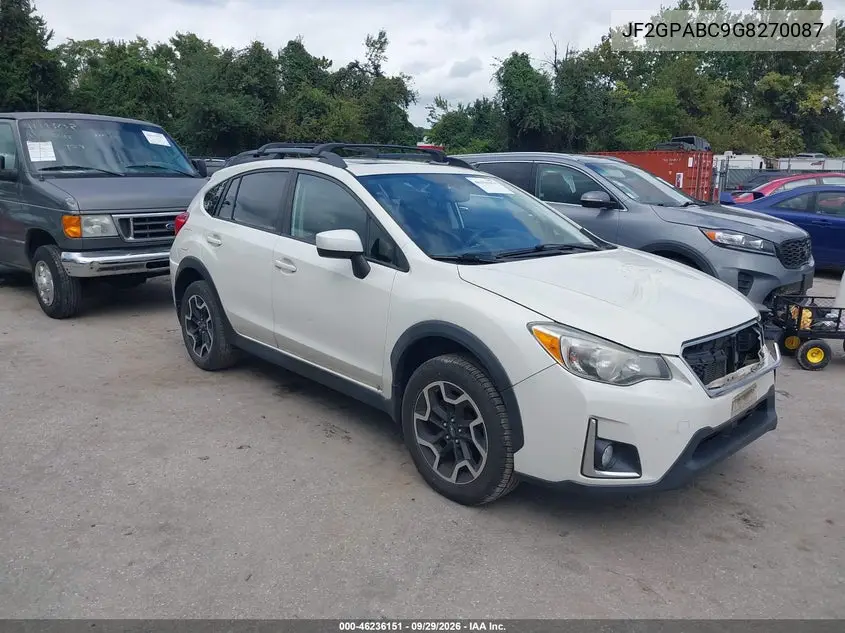SUBARU XV 2016, VIN JF2GPABC9G8270087