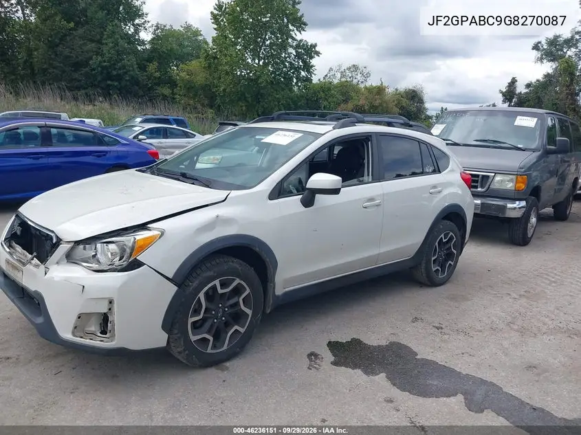 2016 SUBARU XV VIN JF2GPABC9G8270087 — фото 2