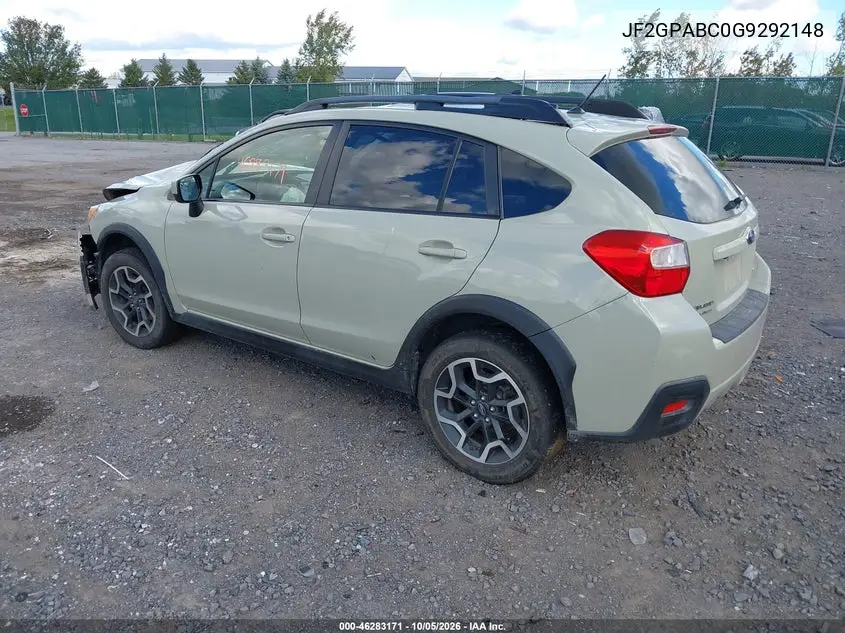 2016 SUBARU XV VIN JF2GPABC0G9292148 — фото 3