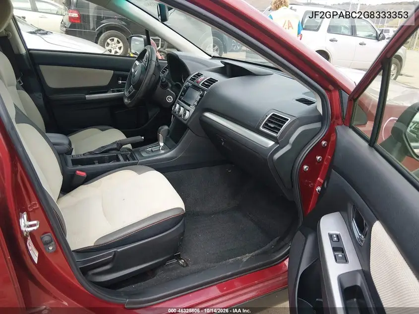 2016 SUBARU XV VIN JF2GPABC2G8333353 — фото 5