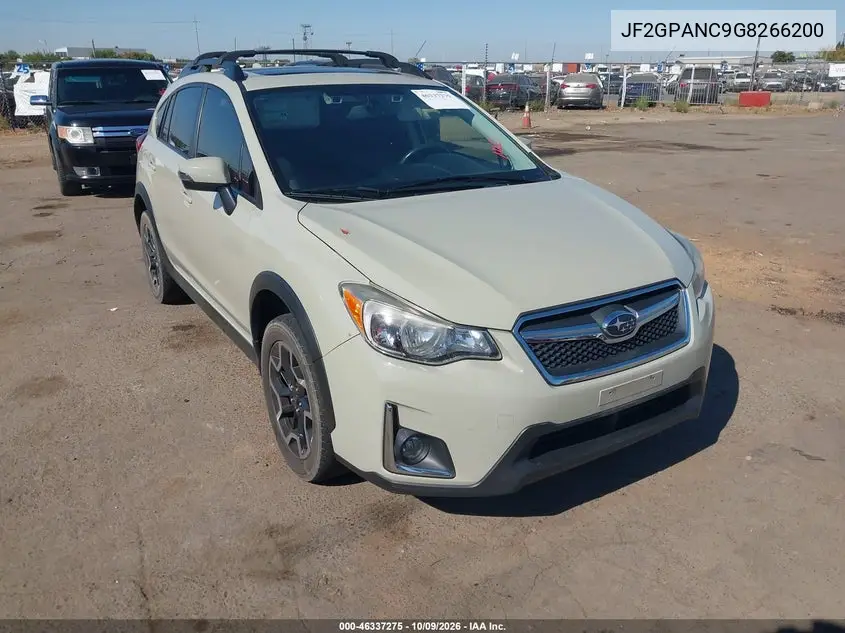 SUBARU XV 2016, VIN JF2GPANC9G8266200