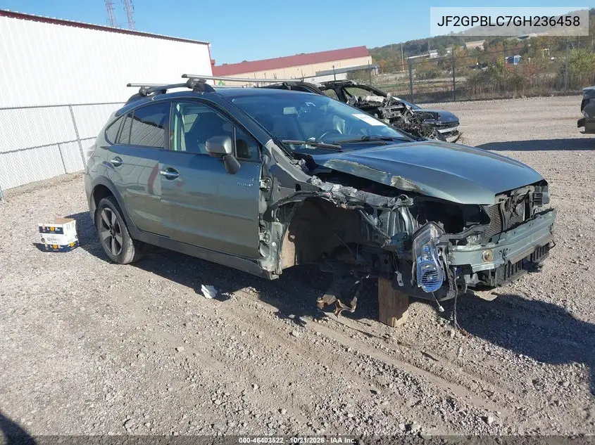 SUBARU XV 2016, VIN JF2GPBLC7GH236458
