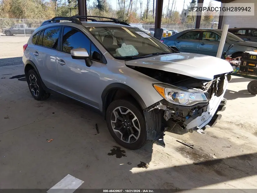 SUBARU XV 2016, VIN JF2GPADC1GH289942