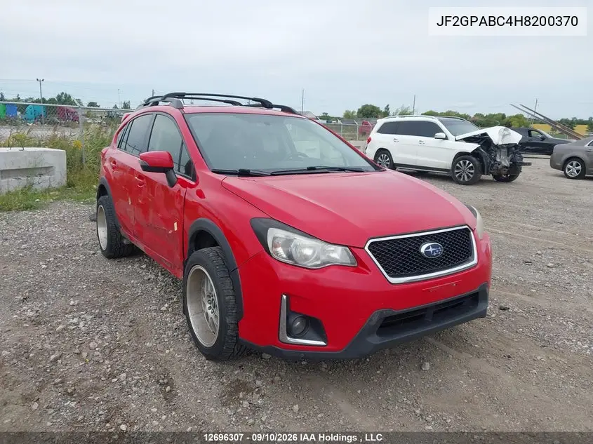 SUBARU XV 2017, VIN JF2GPABC4H8200370