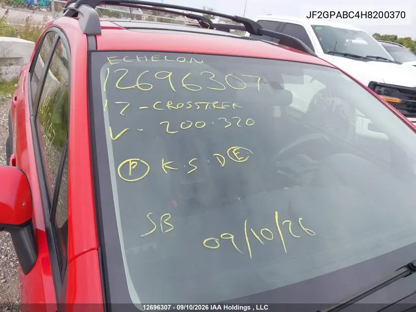 2017 SUBARU XV VIN JF2GPABC4H8200370 — фото 17