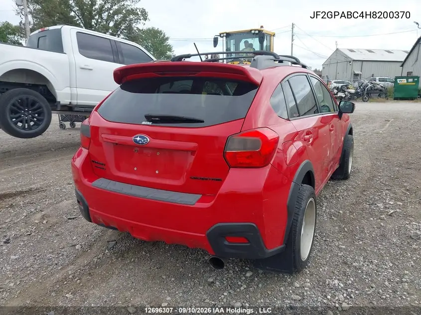 2017 SUBARU XV VIN JF2GPABC4H8200370 — фото 4