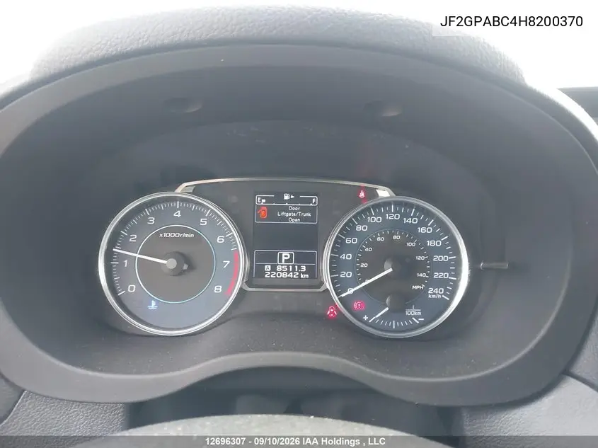 2017 SUBARU XV VIN JF2GPABC4H8200370 — фото 7