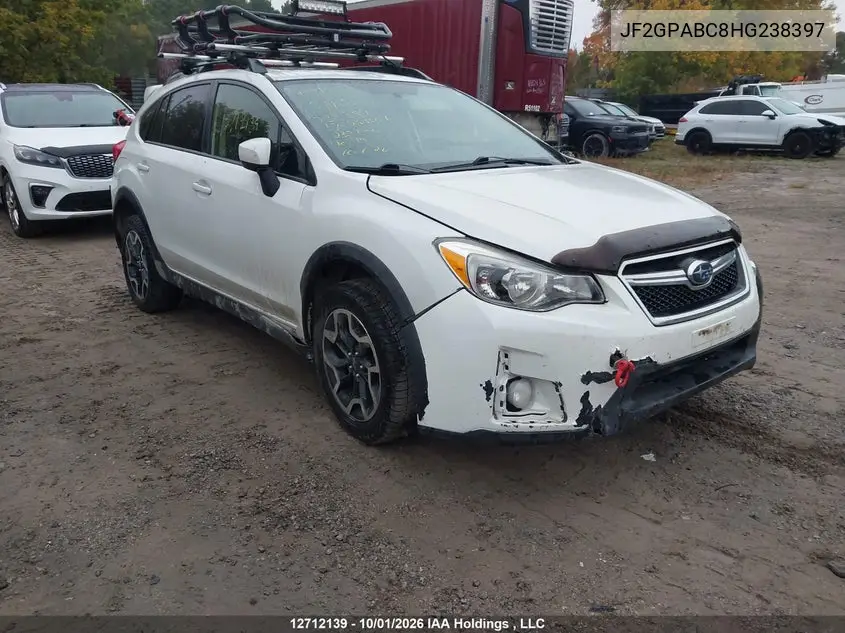 SUBARU XV 2017, VIN JF2GPABC8HG238397