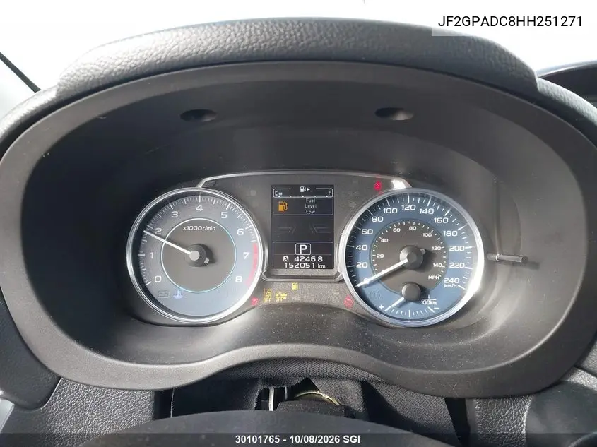 2017 SUBARU XV VIN JF2GPADC8HH251271 — фото 7