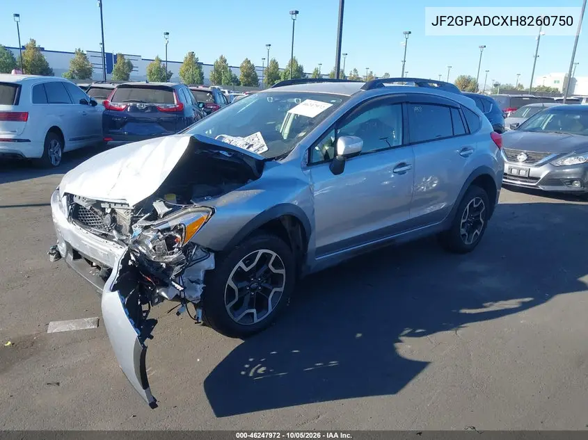 2017 SUBARU XV VIN JF2GPADCXH8260750 — фото 2
