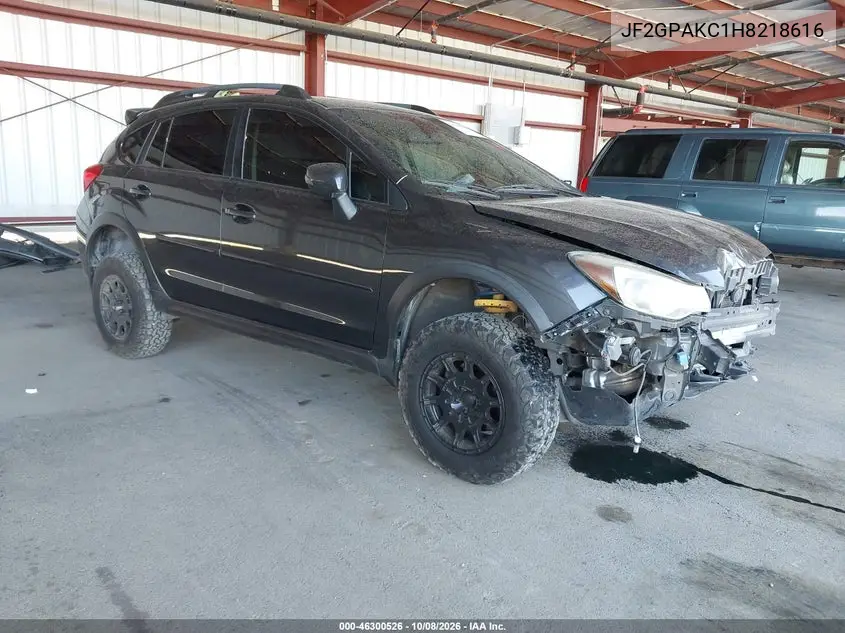SUBARU XV 2017, VIN JF2GPAKC1H8218616