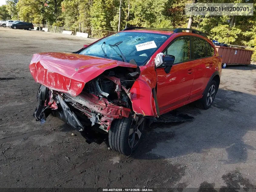 2017 SUBARU XV VIN JF2GPABC1H8200701 — фото 2