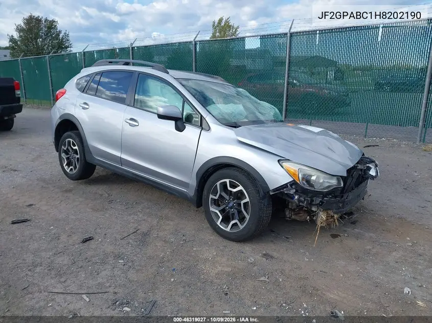 SUBARU XV 2017, VIN JF2GPABC1H8202190