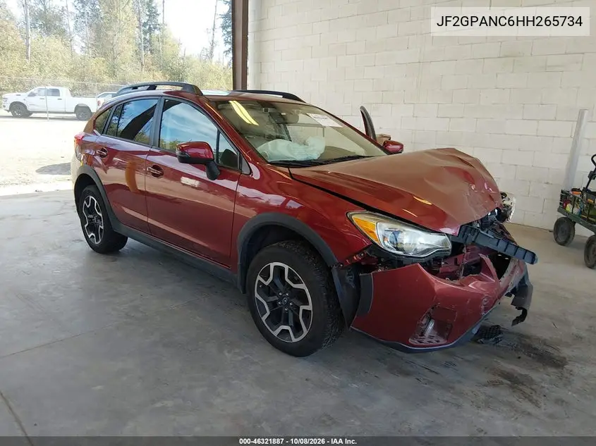 SUBARU XV 2017, VIN JF2GPANC6HH265734