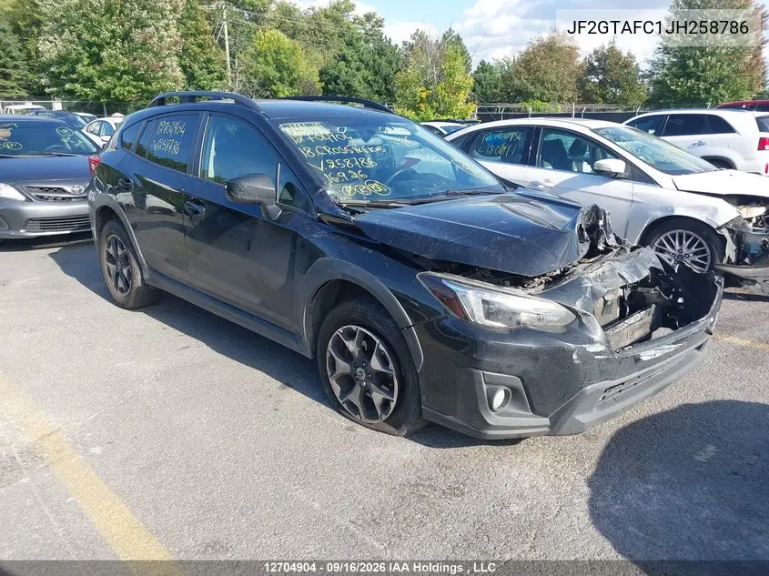 SUBARU XV 2018, VIN JF2GTAFC1JH258786