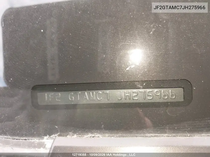 2018 SUBARU XV VIN JF2GTAMC7JH275966 — фото 9