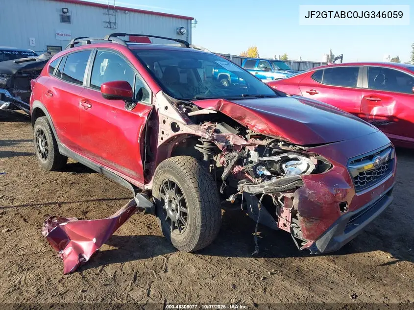 SUBARU XV 2018, VIN JF2GTABC0JG346059