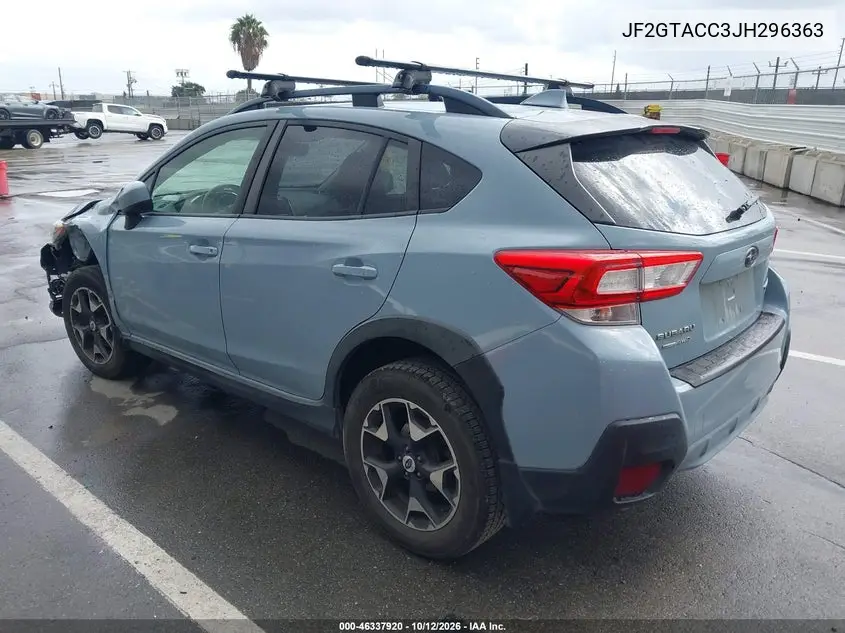 2018 SUBARU XV VIN JF2GTACC3JH296363 — фото 3