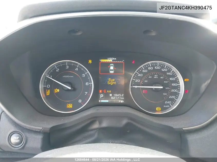 2019 SUBARU XV VIN JF2GTANC4KH390475 — фото 7
