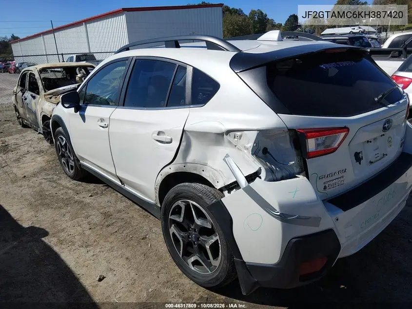 2019 SUBARU XV VIN JF2GTAMC6KH387420 — фото 3