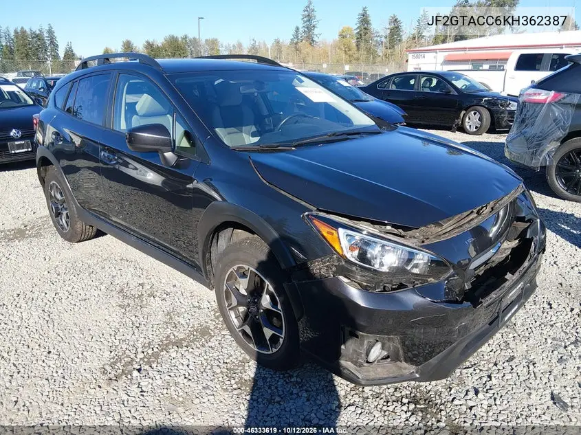 SUBARU XV 2019, VIN JF2GTACC6KH362387