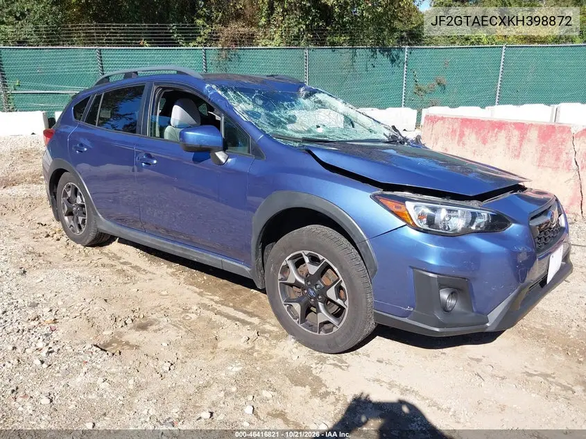 SUBARU XV 2019, VIN JF2GTAECXKH398872