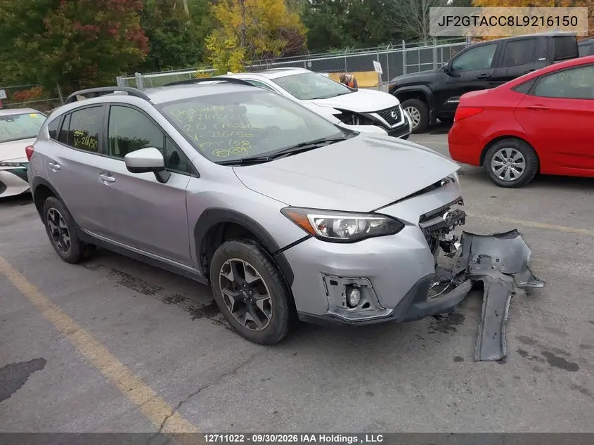 SUBARU XV 2020, VIN JF2GTACC8L9216150