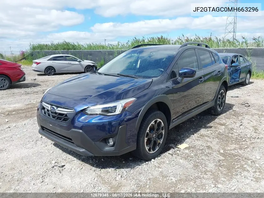 2021 SUBARU XV VIN JF2GTAGC0MH663296 — фото 2