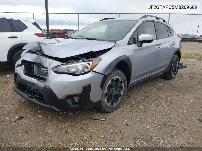 2021 SUBARU XV VIN JF2GTAPC5M8209609 — фото 2