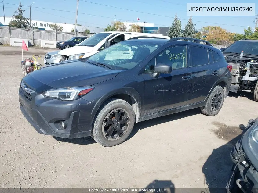 2021 SUBARU XV VIN JF2GTAGC8MH390740 — фото 2