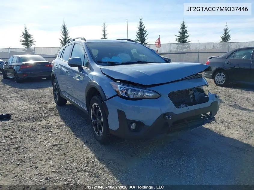 SUBARU XV 2021, VIN JF2GTACC7M9337446