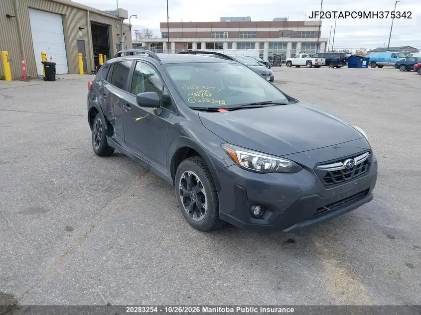 SUBARU XV 2021, VIN JF2GTAPC9MH375342