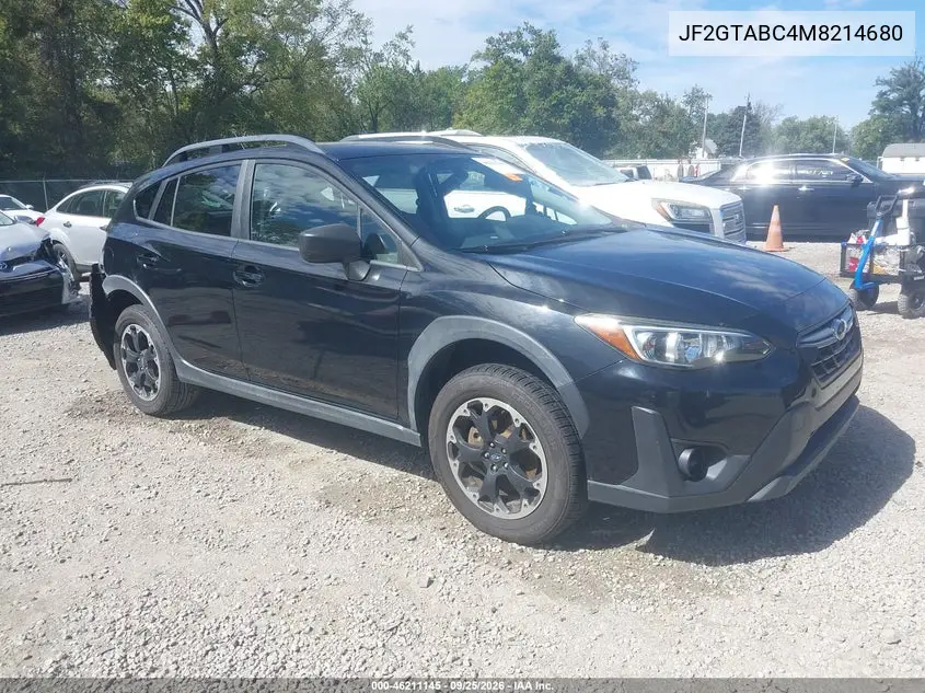 SUBARU XV 2021, VIN JF2GTABC4M8214680