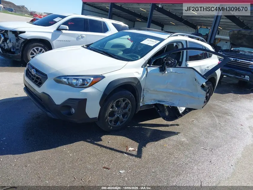 2021 SUBARU XV VIN JF2GTHSC4MH309670 — фото 2
