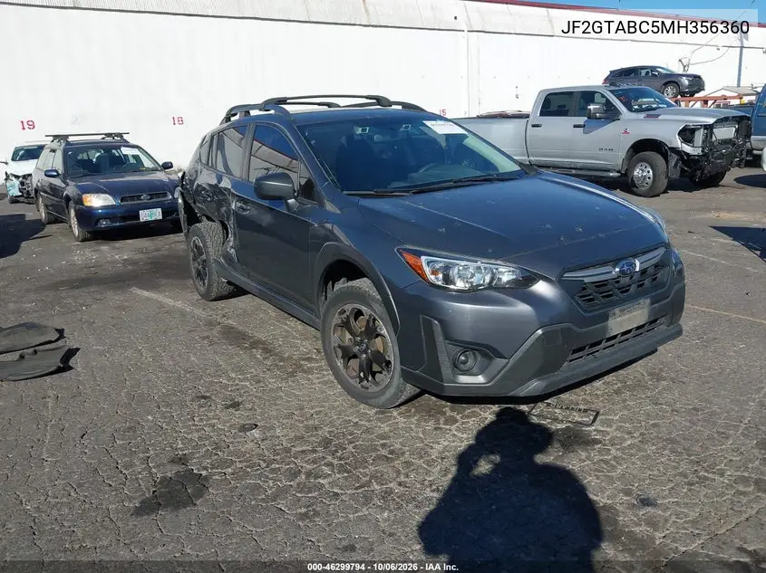 SUBARU XV 2021, VIN JF2GTABC5MH356360