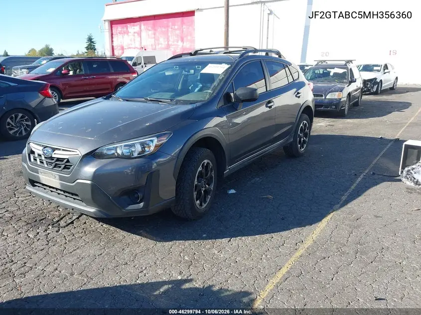2021 SUBARU XV VIN JF2GTABC5MH356360 — фото 2