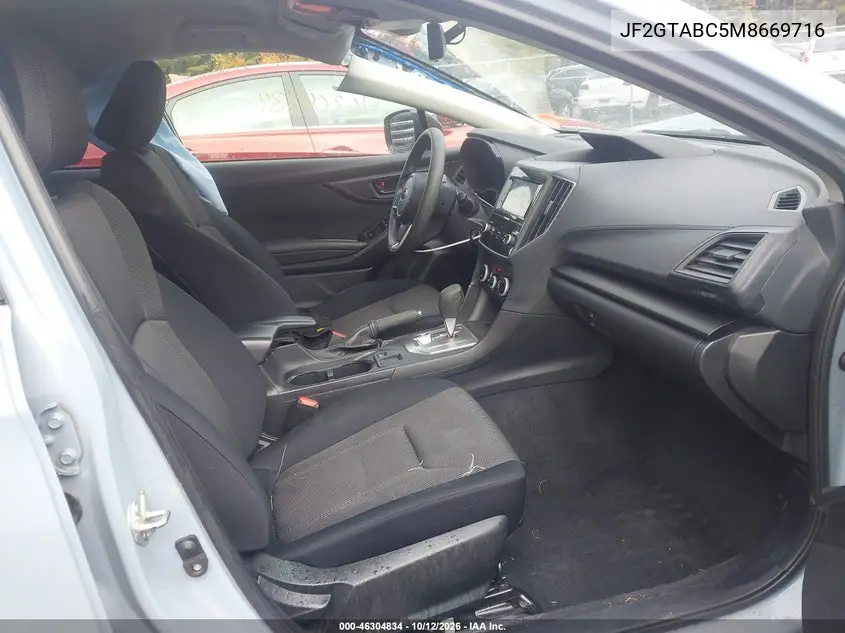 2021 SUBARU XV VIN JF2GTABC5M8669716 — фото 5