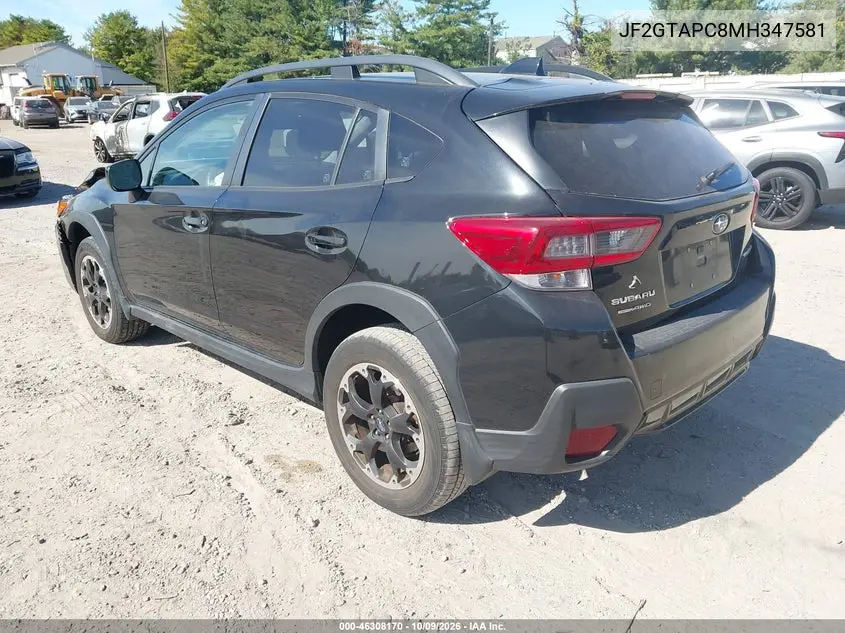 2021 SUBARU XV VIN JF2GTAPC8MH347581 — фото 3