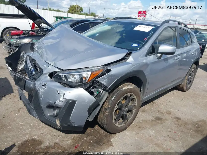 2021 SUBARU XV VIN JF2GTAEC8M8397917 — фото 2