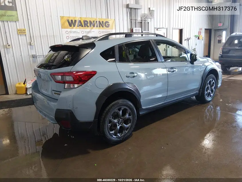 2021 SUBARU XV VIN JF2GTHSC0MH317376 — фото 4