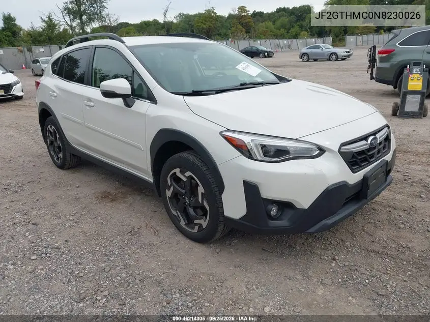 SUBARU XV 2022, VIN JF2GTHMC0N8230026