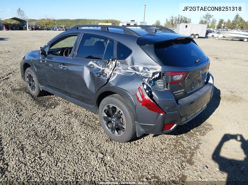2022 SUBARU XV VIN JF2GTAEC0N8251318 — фото 3